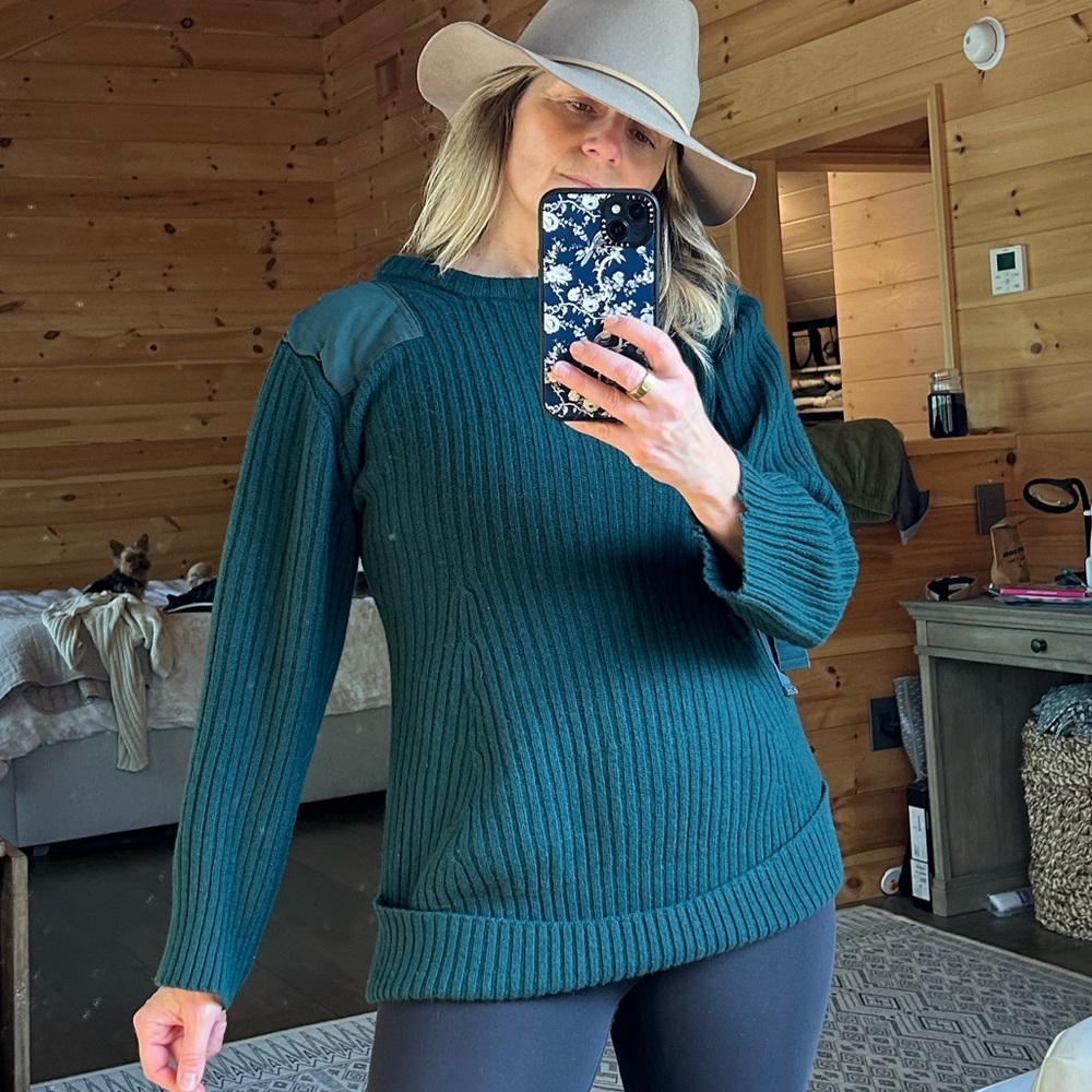 Nina Ricci 100% Wool Military Sweater